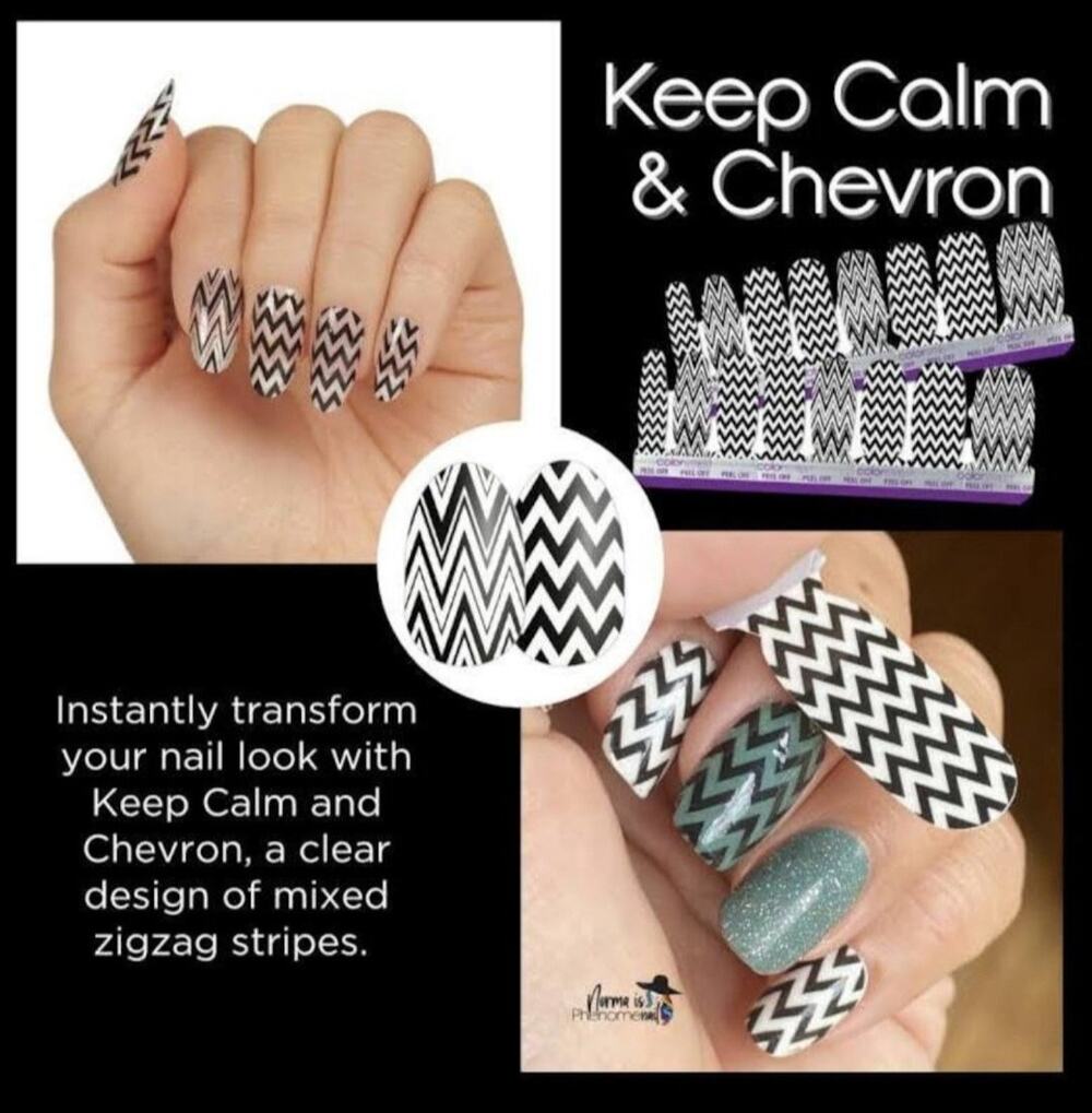 Color Street Keep Calm and Chevron Nail Polish Strips Overlay